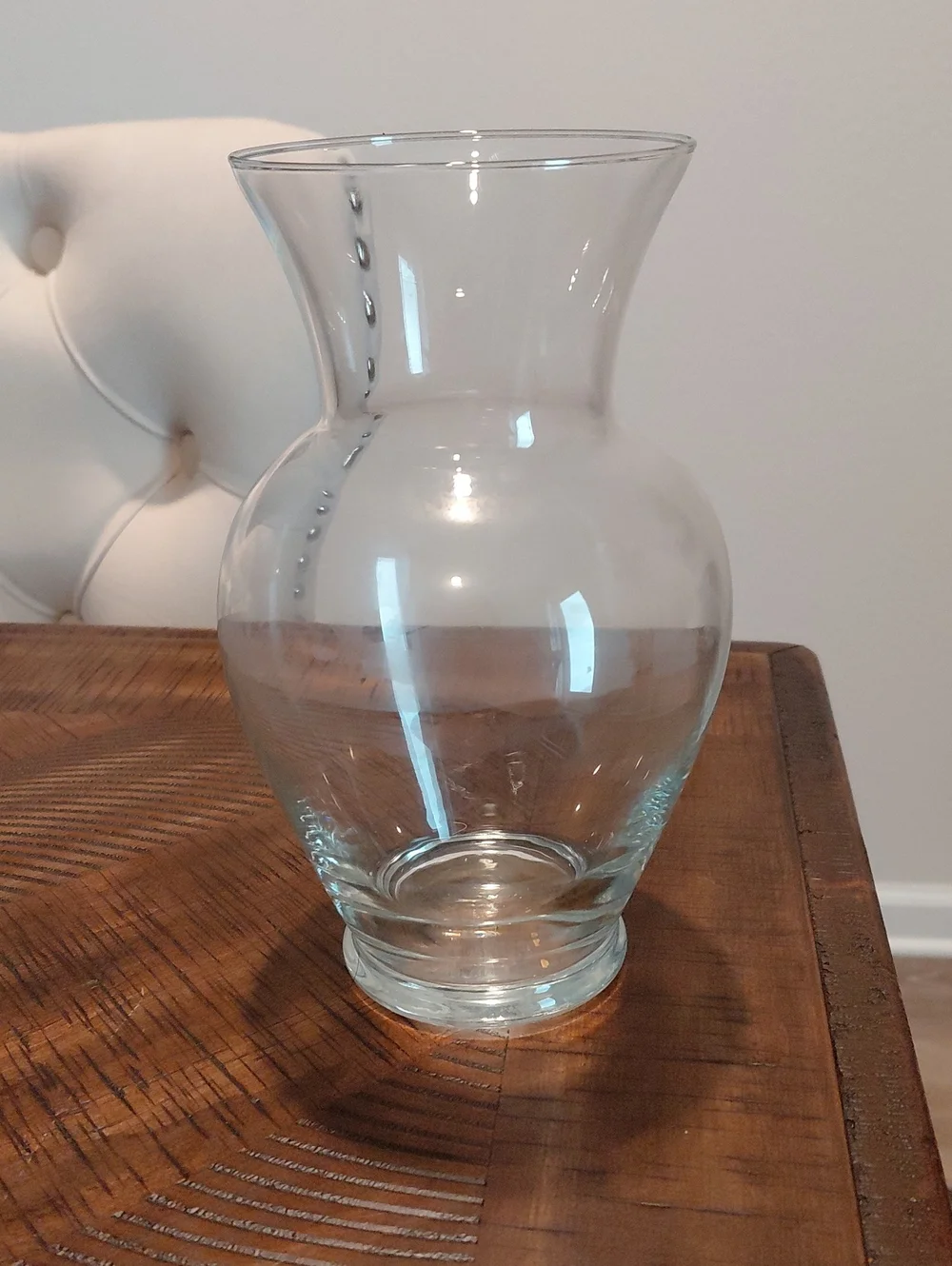 Clear Glass Decorative Vase - Transparent